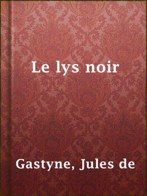 cover image of Le lys noir